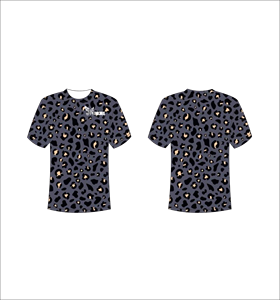 T-shirt à manches courtes pour hommes Ferocious Men's, imprimé léopard, coupe classique, col rond, décontracté, respirant, en polyester tricoté, vente en gros OEM - Product Image 1
