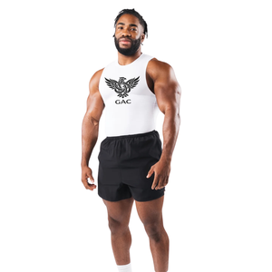 <b>Men's</b> Breathable Sleeveless Tank Top Neck Gym <b>Vest</b> Muscle Fit Training Fitness Plain <b>White</b> Casual Workout XL Daily Wear - Product Image 3