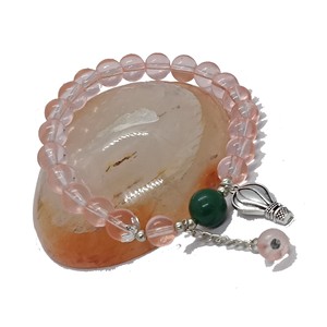 Bracelet en perles de cristal de jade vert et quartz cerise de haute qualité, bijou de charme tendance pour hommes et femmes, pour la méditation énergétique - Product Image 6