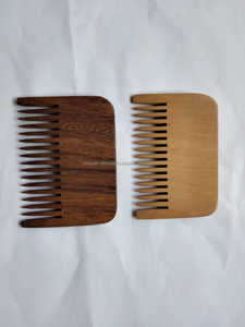 Peigne en bois personnalisé, petit format de poche, à dents larges, pour démêler la barbe et les cheveux, ensemble de brosses de massage pour hommes et femmes, usage domestique, cadeau de mariage - Product Image 1