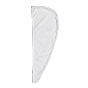Serviette à cheveux en coton tricoté 100% écologique, hypoallergénique, absorbante, couleur unie, séchage rapide pour usage domestique, bleu, jaune - Product Image 2