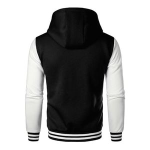 Best Selling <b>Men's</b> Fashion Hoodies Style Varsity Baseball Jacket Causal Hood Design Baseball Bomber Jacket <b>Men</b> Good Quality - Product Image 2