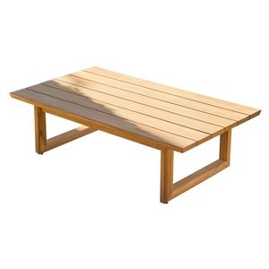 Table de jardin extérieure en teck américain, fabriquée en Indonésie, meubles en bois massif - Product Image 1