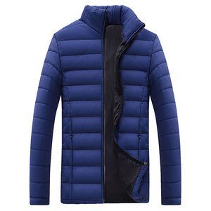 Stylish Men's Casual Fashion Winter Coat Quilted Hooded Puffer <b>Jacket</b> Warm Thick Padding <b>Canvas</b> Outerwear Featuring Front Logo - Product Image 5