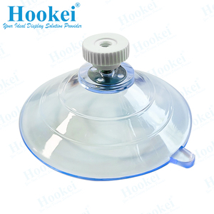 Ventosa de ventana de vidrio transparente de PVC al por mayor de fábrica de 60mm con tornillo de 4mm - Product Image 4