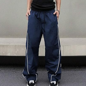 RNSHANGER Vintage Straight Casual Midweight <b>Waterproof</b> Men's Winter High Elastic Mid Drawstring Closure Sport Long <b>Trousers</b> - Product Image 5