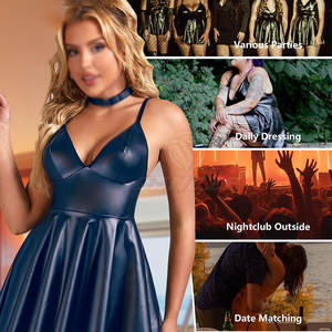 Nuevo Vestido de Cuero para Mujer, Estilo Club, Hecho a Medida, Transpirable, en Oferta - Product Image 4