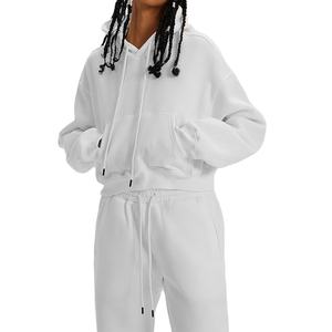 Conjunto Deportivo de Mujer, Diseño Sólido, Mezcla de Poliéster/Algodón, Estilo Urbano, Sudadera con Hombros Caídos, Pantalones Jogger, Decoración, Venta al Por Mayor - Product Image 1