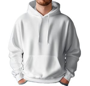 Sweat à capuche publicitaire en coton de couleur unie de qualité supérieure avec logo personnalisé Culture d'entreprise Vêtements de travail avec capuche à fermeture à boucle pour hommes - Product Image 3