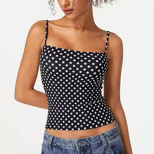 Débardeurs personnalisés pour femmes, noirs, une pièce, coupe ajustée, décontractés, d'été, style camisole, design sexy, à rayures animalières, tricotés, respirants - Product Image 5