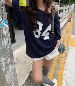Camisetas Extra Grandes para Mujer, Directo de Fábrica, Transpirables, de Jersey, Ropa Deportiva Informal, Estilo Urbano, con Logotipo, Tops de Moda para Chicas - Product Image 3