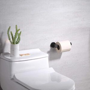 Porte-papier toilette mural en acier inoxydable SUS304 noir mat, résistant à la rouille, distributeur de rouleaux de papier toilette moderne - Product Image 6