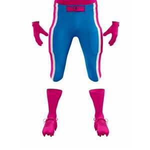 Uniforme de Fútbol Americano Personalizado OEM para Hombre, Conjunto de Jersey y Pantalones Sublimados en Rosa y Azul, Absorbe la Humedad, Ropa Deportiva para Todas las Temporadas 2026 - Product Image 4