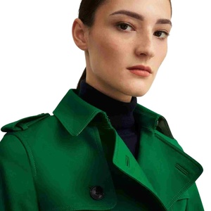 Gabardina de Mujer de Alta Calidad para Otoño, con Doble Botonadura, Estampada y Bordada, Chaqueta Cortavientos Larga con Cinturón para Mujer - Product Image 4