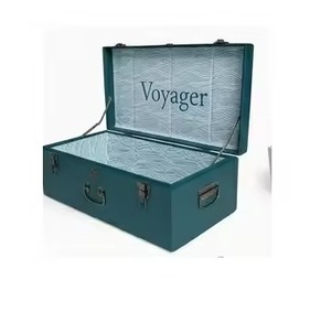 Caja de Almacenamiento Metálica Personalizada en Verde Azulado Profundo, con Interior Impreso, Decorativa, para Recuerdos - Product Image 1