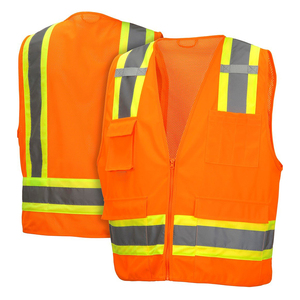 Chaleco de seguridad ligero de alta visibilidad con cinta reflectante plateada para trabajo general, mantenimiento de edificios, servicios utilitarios al aire libre y ropa de trabajo. - Product Image 6