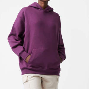 เสื้อสเวตเตอร์มีฮู้ดสีม่วงสำหรับผู้หญิง แขนยาว ผ้าฝ้ายขนแกะ สวมใส่สบายๆ ในฤดูใบไม้ร่วง - Product Image 1