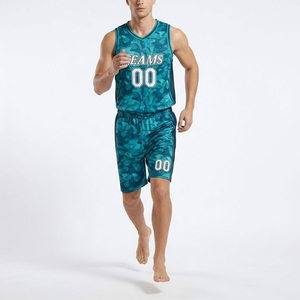 Camiseta de Baloncesto Personalizada Sublimada de Poliéster/Algodón para Hombre, Sin Mangas, Estampado de Camuflaje, Protección UV, Secado Rápido, Talla Grande - Product Image 4