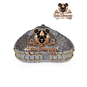 Refined Crystal Analog <b>Watch</b> with Steel Housing and Link Bracelet - Product Image 5