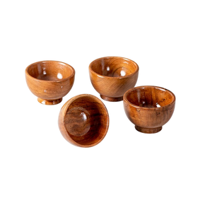 New Look Minimalist Design Natural Wood Finish For Food Serving Gifting Home Decor Uncoated Handcrafted Bowl Set - Product Image 6