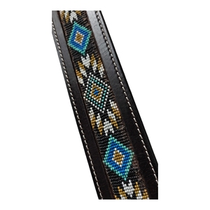 Manaal Enterprises - Juego de cabezada y pechera de cuero genuino premium con hebilla ajustable, modelo 05, para equitación western - Product Image 4