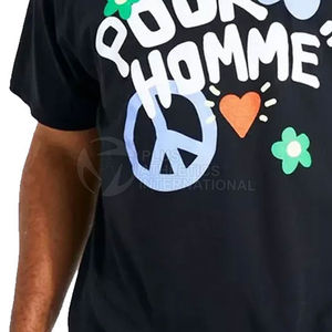 Camisetas de Hombre con Estampado Puff, Diseño Personalizado de Última Moda, 100% Algodón, Servicios OEM, Precio Bajo - Product Image 3