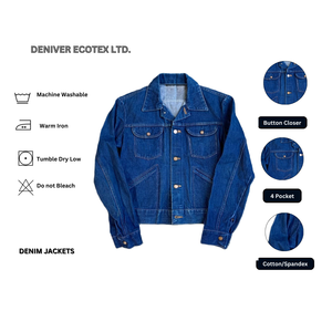 Vestes en denim-03 Fournisseur de pulls en gros Fournisseur direct du Bangladesh Marque personnalisée Blousons pour hommes décontractés de n'importe quelle taille - Product Image 2