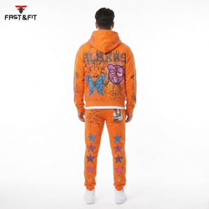 Chándal Deportivo para Hombre con Estampado 2025, de Alta Calidad, en Tendencia, con Mangas Largas, Logotipo Personalizado y Pedrería - Product Image 5