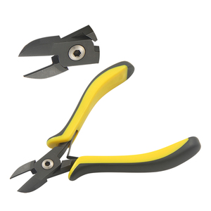 Coupe-fil de précision en oxyde noir de 133mm, poignées Ergo jaunes, mâchoires lisses, coupe latérale pour sertir la pêche, joint de tour noir jaune - Product Image 1