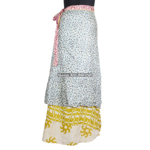 Beautiful Collection of Vintage Silk Sari <b>Wrap</b> <b>Skirts</b> From India Vintage Sari Multi Wear Magic <b>Wrap</b> <b>Skirt</b> Dress for Women Cloth - Product Image 3