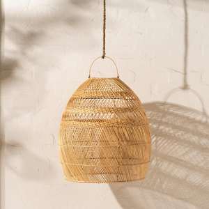 Abat-jour en rotin minimaliste et écologique, vente en gros à bas prix, léger, naturel, tissé à la main, fournisseur de couvre-lampe suspendu en provenance du Vietnam - Product Image 5