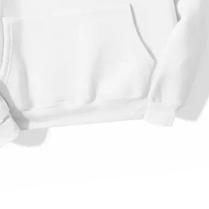 <b>Men's</b> <b>White</b> Solid Zip-Up Oversized Hoodie <b>Sweatshirt</b> with Kangaroo Pocket Drawstring Hooded Breathable - Product Image 5