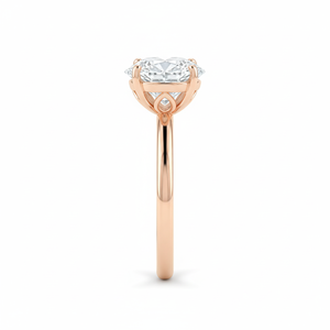 Anillo de Compromiso con Diamante Cultivado en Laboratorio de Corte Ovalado, Chapado en Oro Rosa de 9K, Certificado IGI, Anillo de Boda Moderno para Mujer - Product Image 5
