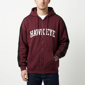 เสื้อฮู้ดซิปหน้าสำหรับผู้ชายแบบกำหนดเองของ Hawk Eye Sports สำหรับฤดูหนาว ผ้าฟลีซอย่างดี ขายส่ง หรูหรา หนานุ่ม 100% ผ้าฝ้าย ระบายอากาศได้ดี - Product Image 1