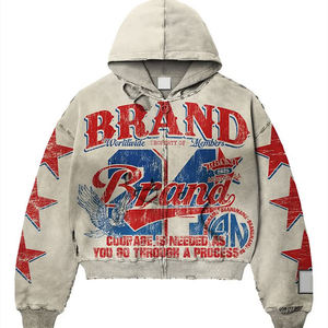 Sudadera con Capucha Personalizada para Hombre con Forro Polar Grueso, Color Sólido, Corte Holgado, Mezcla de Algodón y Poliéster, Perfecta para Ropa Urbana - Product Image 1