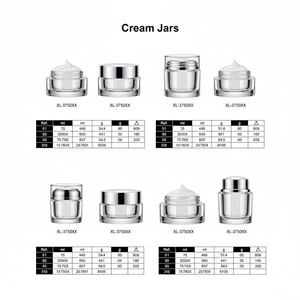 Durable <b>Plastic</b> Cosmetic Cream <b>Jar</b> with Fine Cream for Professional Cosmetic Technicians for Bulk Quantity Price - Product Image 1