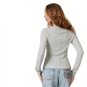 Camiseta Casual de Manga Corta para Mujer, Tejida, Transpirable, Ecológica, de Algodón Grueso, Cálida para Verano, Precio con Descuento - Product Image 1