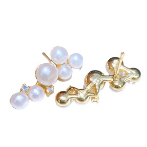 Recommended Freshwater <b>Pearl</b> <b>Earrings</b> Grape Shaped Multi-Bead Gradient Size 520 Gift - Product Image 5