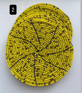 Handmade <b>beaded</b> maasai <b>coasters</b>, recycled beads, beautiful and vibrant <b>coasters</b> by whimsy art craft - Product Image 4