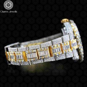 Montre de luxe Charm_Jewells en acier inoxydable avec cadran incrusté de diamants, mouvement mécanique analogique, 40 mm, montre de mode pour homme, automatique - Product Image 3