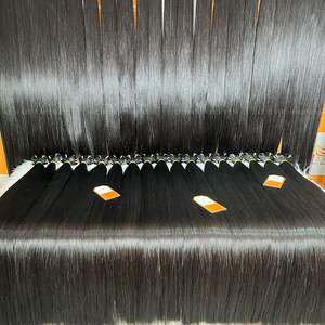 Listo para enviar Doble dibujado 100% Cutícula cruda Hueso alineado Trama recta Extensiones de cabello humano Proveedor superior Vietnam - Product Image 2