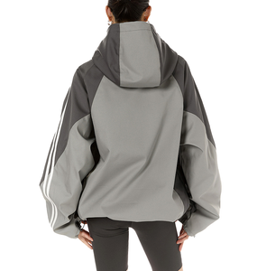 <b>Men's</b> Demi-Season Softshell Winter Jacket Stand Collar Waterproof Hoodie with PU Zipper Rainy Day Work Suitable - Product Image 6