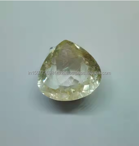 หินควอตซ์เจียระไนแบบหลวมทำมือหินควอทซ์เจียระไนสีทองทำด้วยมือ - Product Image 1