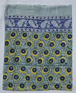 Cotton <b>Sarong</b> Pareo Beach Wrap, Hand Block Print <b>Bikini</b> Cover Up, Bohemian Lightweight Scarf for Women - Product Image 1