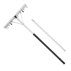 Rastrello da Neve con 26 Lame in Alluminio, Ruote Raschiatrici Regolabili da 7,5-20 Piedi, Manico Antiscivolo, Strumento per la Rimozione della Neve - Product Image 3