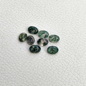 4mm 6mm 8mm 10mm 12mm ágata de musgo verde Natural facetado corte ovalado piedra preciosa de tamaño personalizado piedra preciosa pulida para joyería - Product Image 4