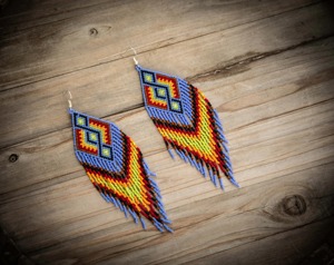 Pendientes Largos de Cuentas de Arroz Coloridas Estilo Boho, Geométricos, con Borlas, para Mujer - Product Image 5