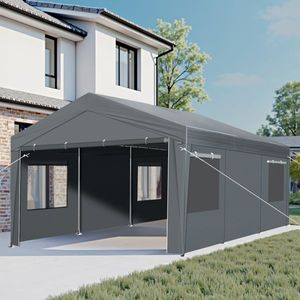 Tettoia per Auto 12x20 ft Grigia, Copertura per Garage - Product Image 6
