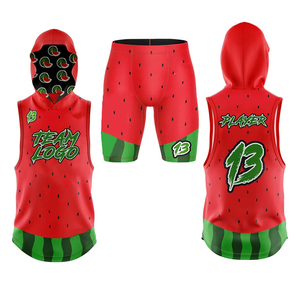 Uniforme de Fútbol Americano 7v7 de Tela de Poliéster/Spandex de 180g, sin Mangas, Antibacteriano, con Estampado por Transferencia de Calor a Bajo Precio - Product Image 1
