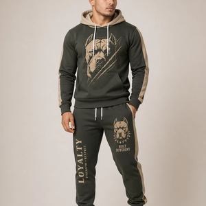 Crossfit Training Suit Men Hoodie And Durable Jogger <b>Pants</b> Set Built For High Intensity Workout Sessions - Product Image 1